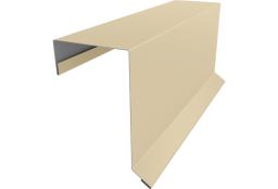 Планка торцевая кровельная фальц 65х97 0,45 PE с пленкой RAL 1015 светлая слоновая кость (2м) изображение, анонсные картинки товара