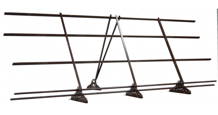 Ограждение кровельное со снегозадержателем Grand Line 1,2х3м RAL 8017 изображение, анонсные картинки товара