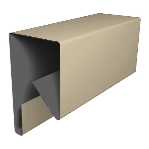 Планка П-образная заборная 17 0,4 PE с пленкой RAL 1014 слоновая кость (2м) изображение, анонсные картинки товара