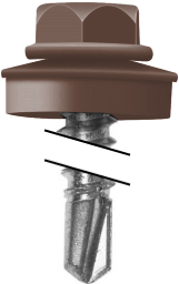 Саморез по металлу Daxmer 4,8х19 RAL 8011 (250) сверло №2 изображение, анонсные картинки товара