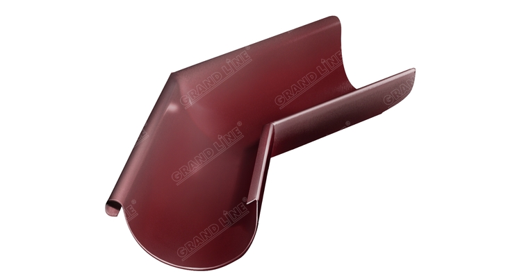 Угол желоба внешний 135 гр 125 мм RAL 3005 красное вино изображение, анонсные картинки товара