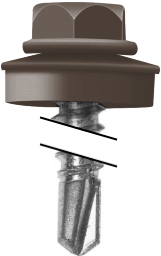 Саморез по металлу Daxmer 5,5х19 RAL 8014 (250) сверло №3 изображение, анонсные картинки товара