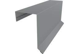 Планка торцевая кровельная фальц 65х97 0,5 Satin с пленкой RAL 7004 сигнальный серый (2м) изображение, анонсные картинки товара