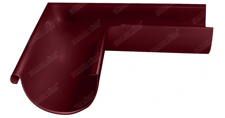 Угол желоба внешний Optima 90гр 125мм RAL 3005 красное вино изображение, анонсные картинки товара