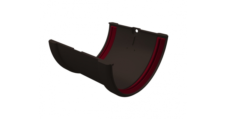 Соединитель желобов Классика 120 ПВХ Grand Line коричневый (RR 32) изображение, анонсные картинки товара