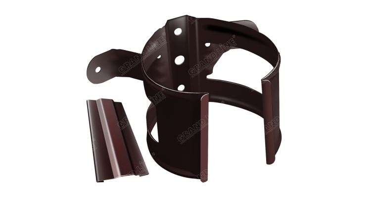 Кронштейн трубы на дерево 90мм RAL 8017 шоколад изображение, анонсные картинки товара