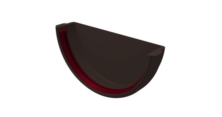 Заглушка желоба Классика 120 ПВХ Grand Line коричневая (RR 32) изображение, анонсные картинки товара