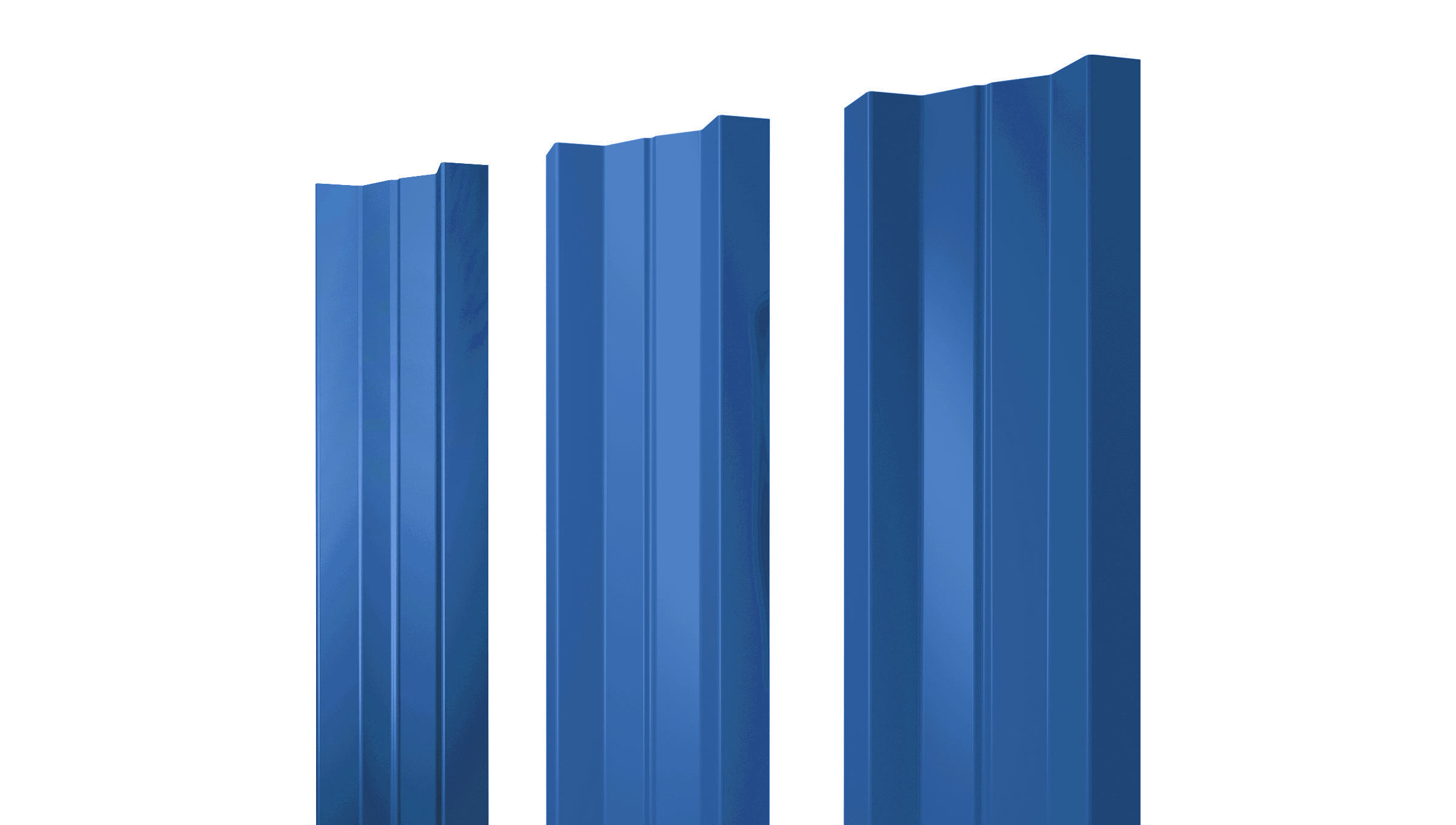 Штакетник М-образный В с прямым резом 0,45 PE RAL 5005 сигнальный синий изображение, анонсные картинки товара