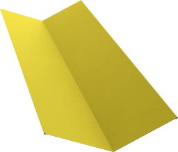 Планка ендовы верхней 145х145 0,45 PE с пленкой RAL 1018 цинково-желтый (3м) изображение, анонсные картинки товара