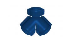 Тройник Y малого конька полукруглого PE с пленкой RAL 5005 сигнальный синий изображение, анонсные картинки товара