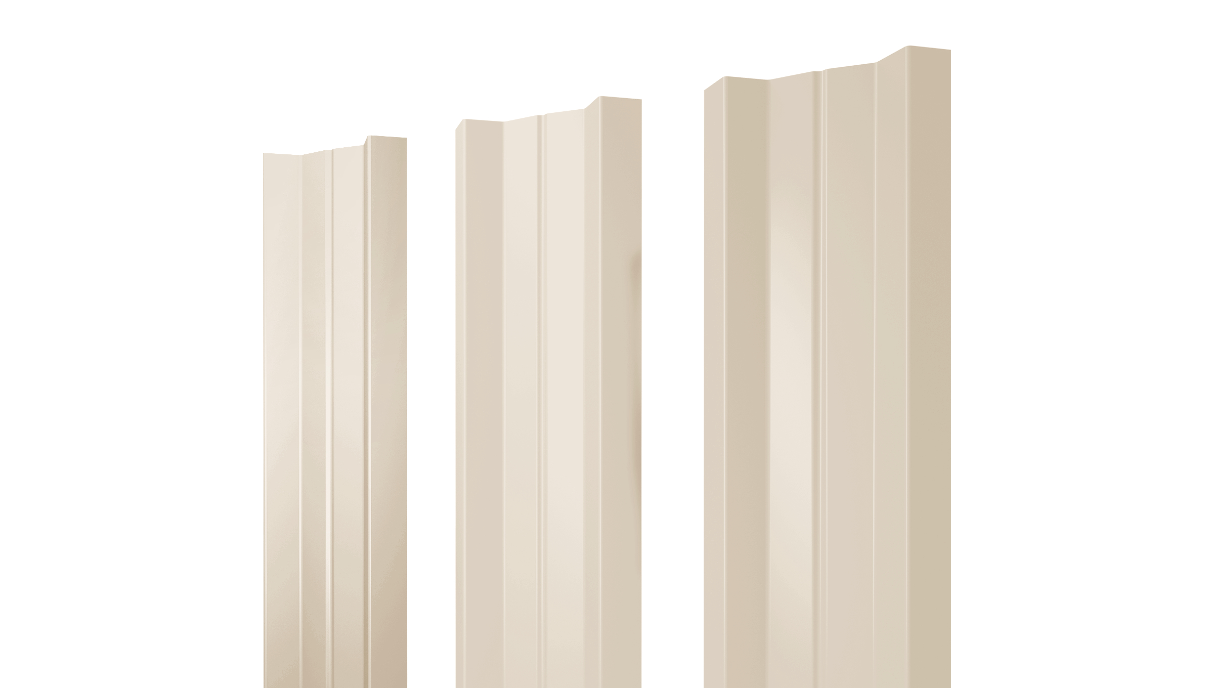 Штакетник М-образный В с прямым резом 0,45 PE RAL 1014 слоновая кость изображение, анонсные картинки товара