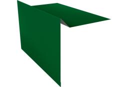 Планка ветровая для мягкой кровли 130х25х100 0,45 PE с пленкой RAL 6002 лиственно-зеленый (2м) изображение, анонсные картинки товара