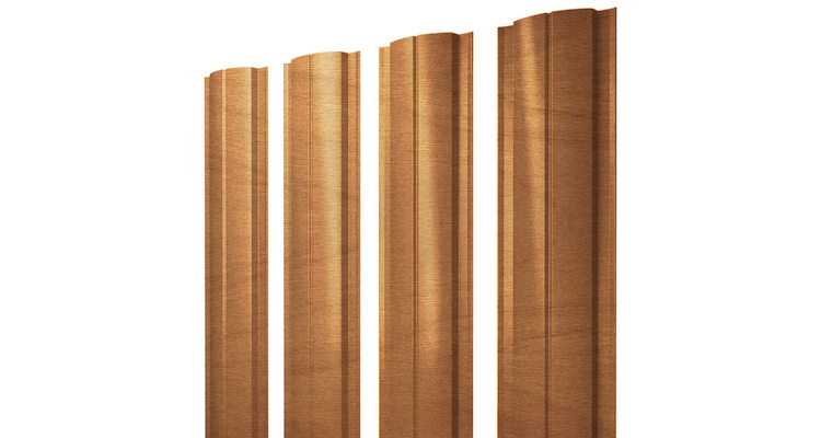 Штакетник Полукруглый Slim с прямым резом 0,45 Print-Double Premium Golden Wood Fresh изображение, анонсные картинки товара
