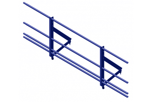Ограждение кровельное со снегозадержателем Optima 0,65х2м RAL5002 изображение, анонсные картинки товара