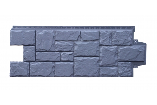 Фасадная панель Grand Line Крупный камень Classic графит изображение, анонсные картинки товара