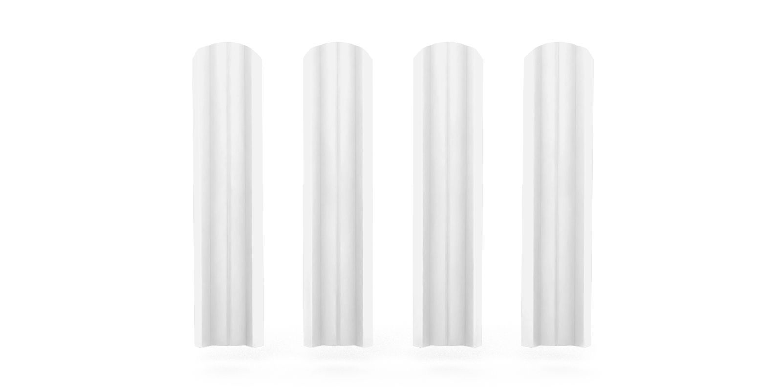 Штакетник М-образный А фигурный 0,45 Drap RAL 9003 сигнальный белый изображение, анонсные картинки товара