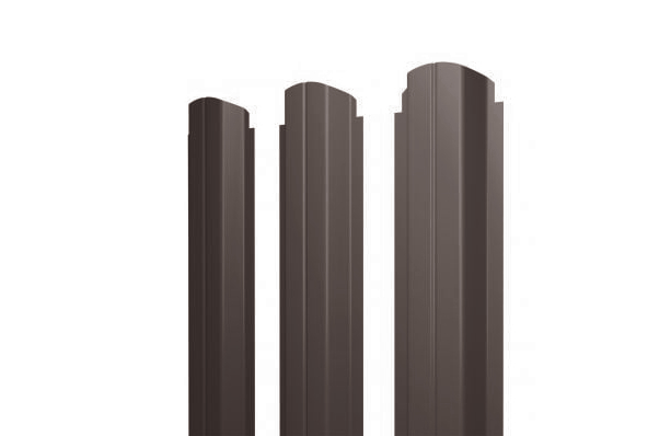 Штакетник П-образный А фигурный 0,5 GreenCoat Pural BT, matt RR 32 темно-коричневый (RAL 8019 серо-коричневый) изображение, анонсные картинки товара