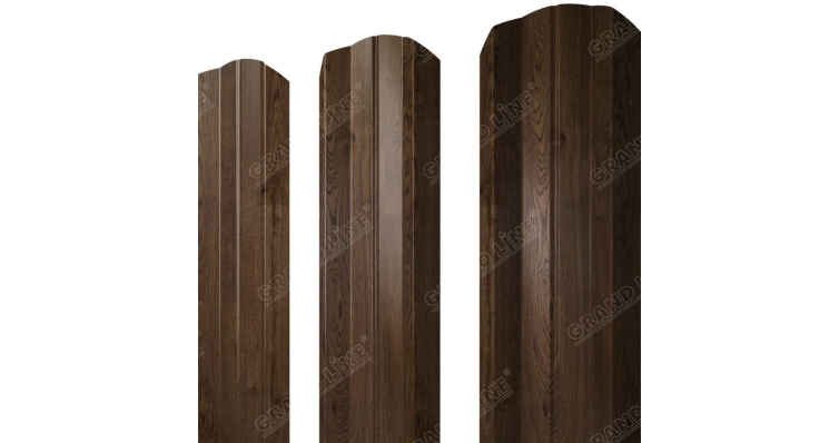 Штакетник М-образный А фигурный 0,45 Print Elite Antique Wood TwinColor изображение, анонсные картинки товара