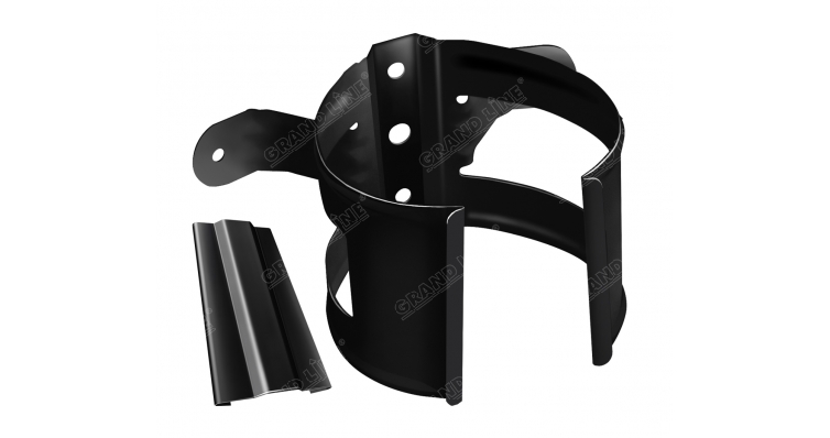 Кронштейн трубы на дерево 90мм RAL 9005 черный изображение, анонсные картинки товара