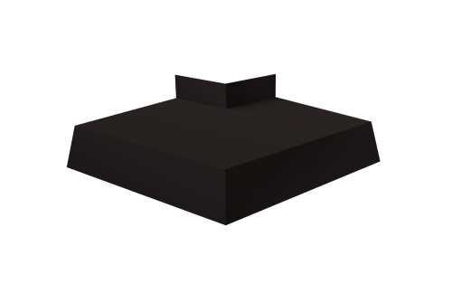 Угол отлива внутренний 100 0,5 Satin с пленкой RAL 9005 черный изображение, анонсные картинки товара