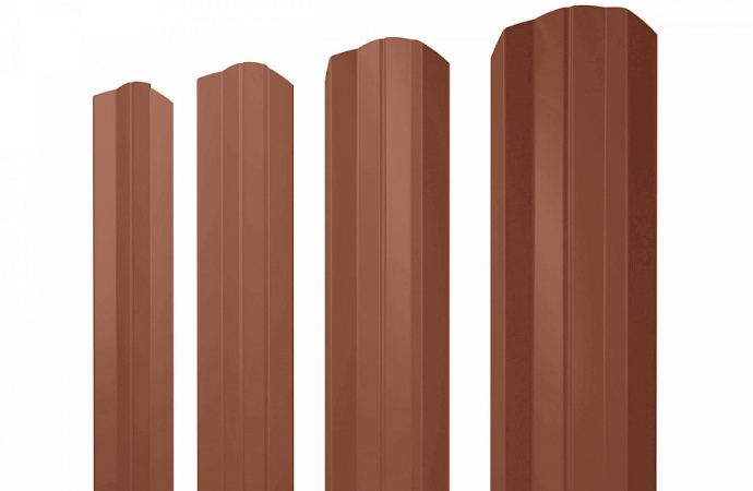Штакетник М-образный А фигурный 0,45 Drap RAL 8004 терракота изображение, анонсные картинки товара