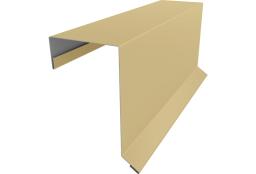 Планка торцевая кровельная фальц 65х97 0,45 PE с пленкой RAL 1014 слоновая кость (2м) изображение, анонсные картинки товара