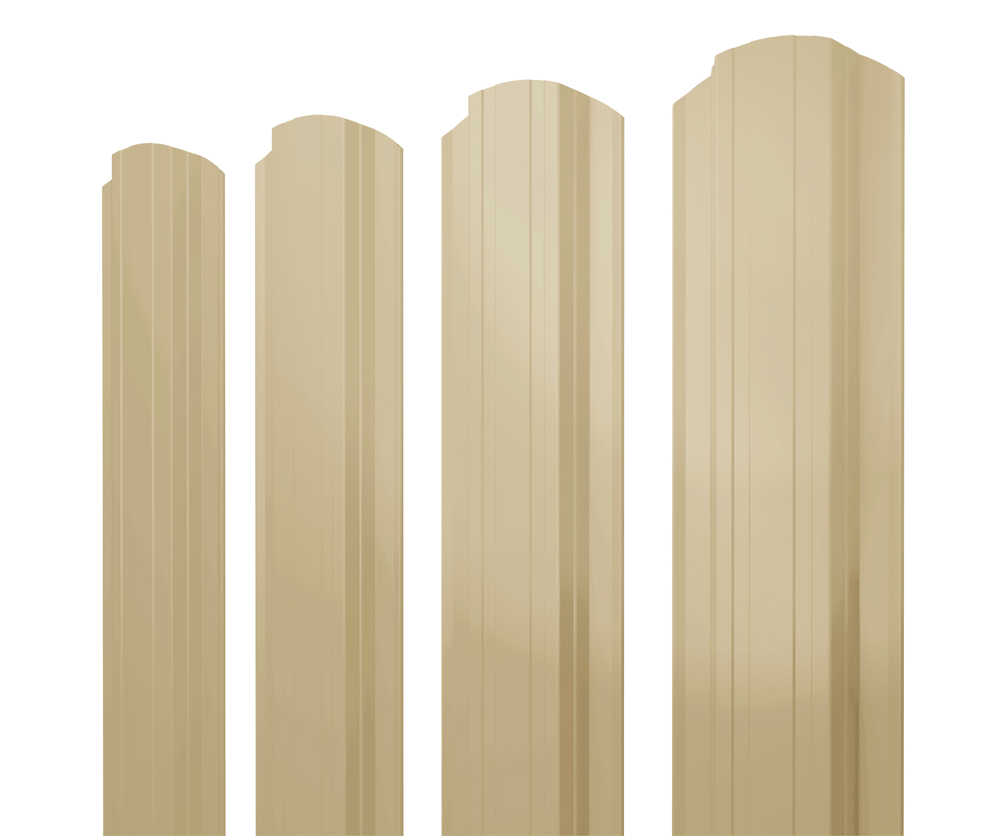 Штакетник Прямоугольный фигурный 0,45 PE RAL 1014 слоновая кость изображение, анонсные картинки товара
