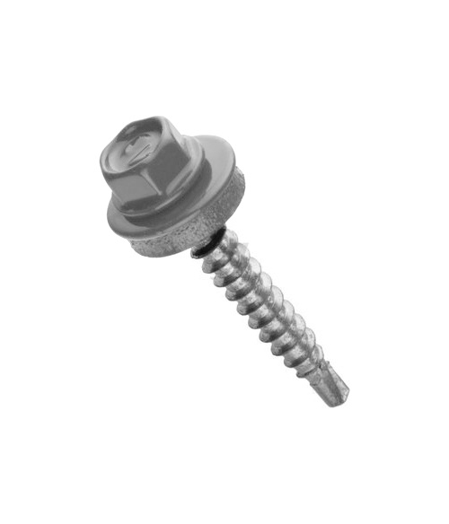 Саморез кровельный Daxmer 4,8х70 RAL 7005 (100) сверло №1 изображение, анонсные картинки товара