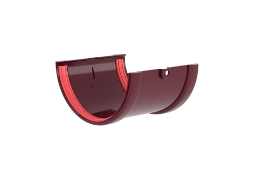 Соединитель желобов Классика 120 ПВХ Grand Line бордо (RAL 3005) изображение, анонсные картинки товара