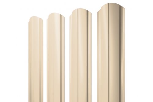 Штакетник Полукруглый Slim фигурный 0,5 Satin RAL 1015 светлая слоновая кость изображение, анонсные картинки товара