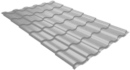 Металлочерепица кредо 0,45 Drap TX RAL 7047 телегрей 4 изображение, анонсные картинки товара