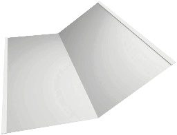 Планка ендовы нижней 300х300 0,45 Drap с пленкой RAL 9003 сигнальный белый (2м) изображение, анонсные картинки товара