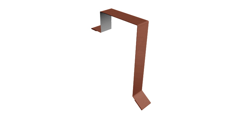 Планка торцевая кровельная фальц 65х97 0,45 PE с пленкой RAL 3009 оксидно-красный (2м) изображение, анонсные картинки товара