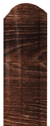 Штакетник Полукруглый Slim фигурный 0,45 Print Elite Chestnut Wood TwinColor изображение, анонсные картинки товара