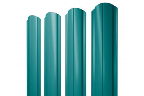 Штакетник Полукруглый Slim фигурный 0,45 PE RAL 5021 водная синь изображение, анонсные картинки товара