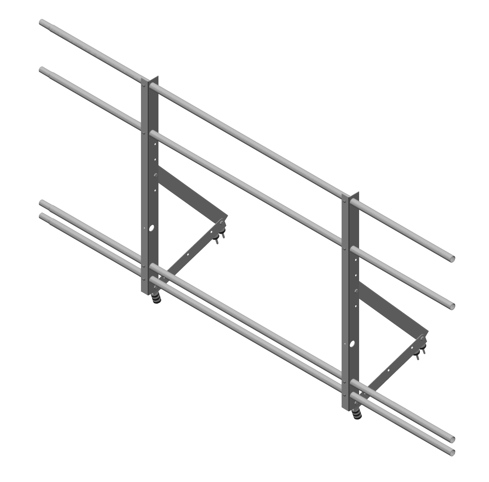 Ограждение кровельное со снегозадержателем Optima 1,2х2м RAL9006 изображение, анонсные картинки товара