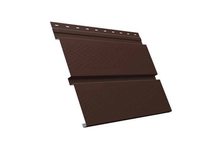 Софит металлический полная перфорация 0,4 PE с пленкой RAL 8017 шоколад изображение, анонсные картинки товара
