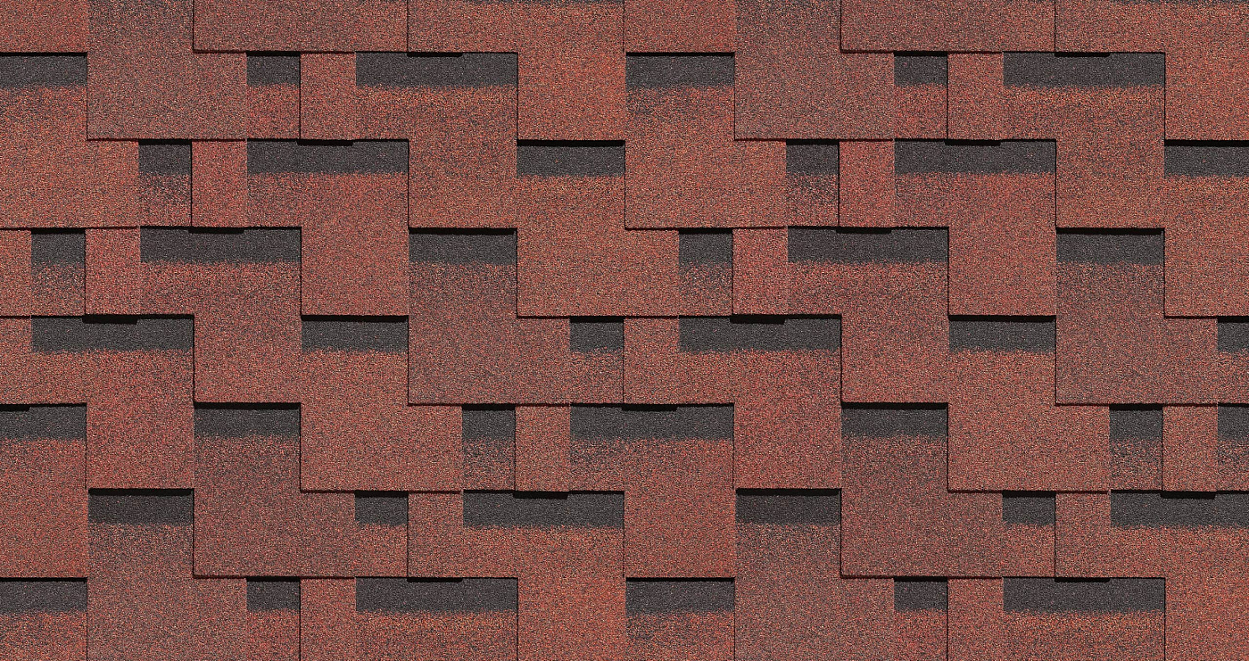 Гибкая черепица Döcke PIE STANDARD/ ТЕТРИС/ Красный изображение, анонсные картинки товара