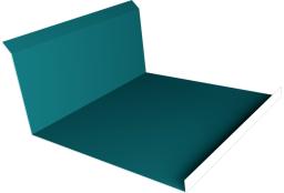 Планка примыкания нижняя 20х122х260х15 0,45 PE с пленкой RAL 5021 водная синь (2м) изображение, анонсные картинки товара