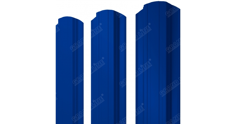 Штакетник Прямоугольный фигурный 0,45 PE RAL 5002 ультрамариново-синий изображение, анонсные картинки товара