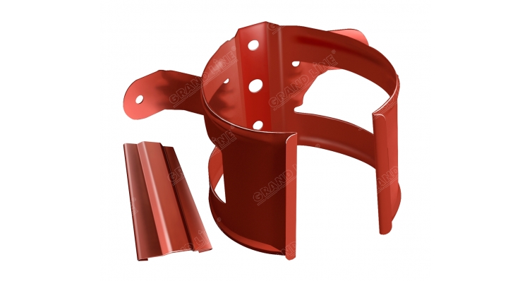 Кронштейн трубы Grand Line на дерево, 90мм RAL 8004 терракота изображение, анонсные картинки товара