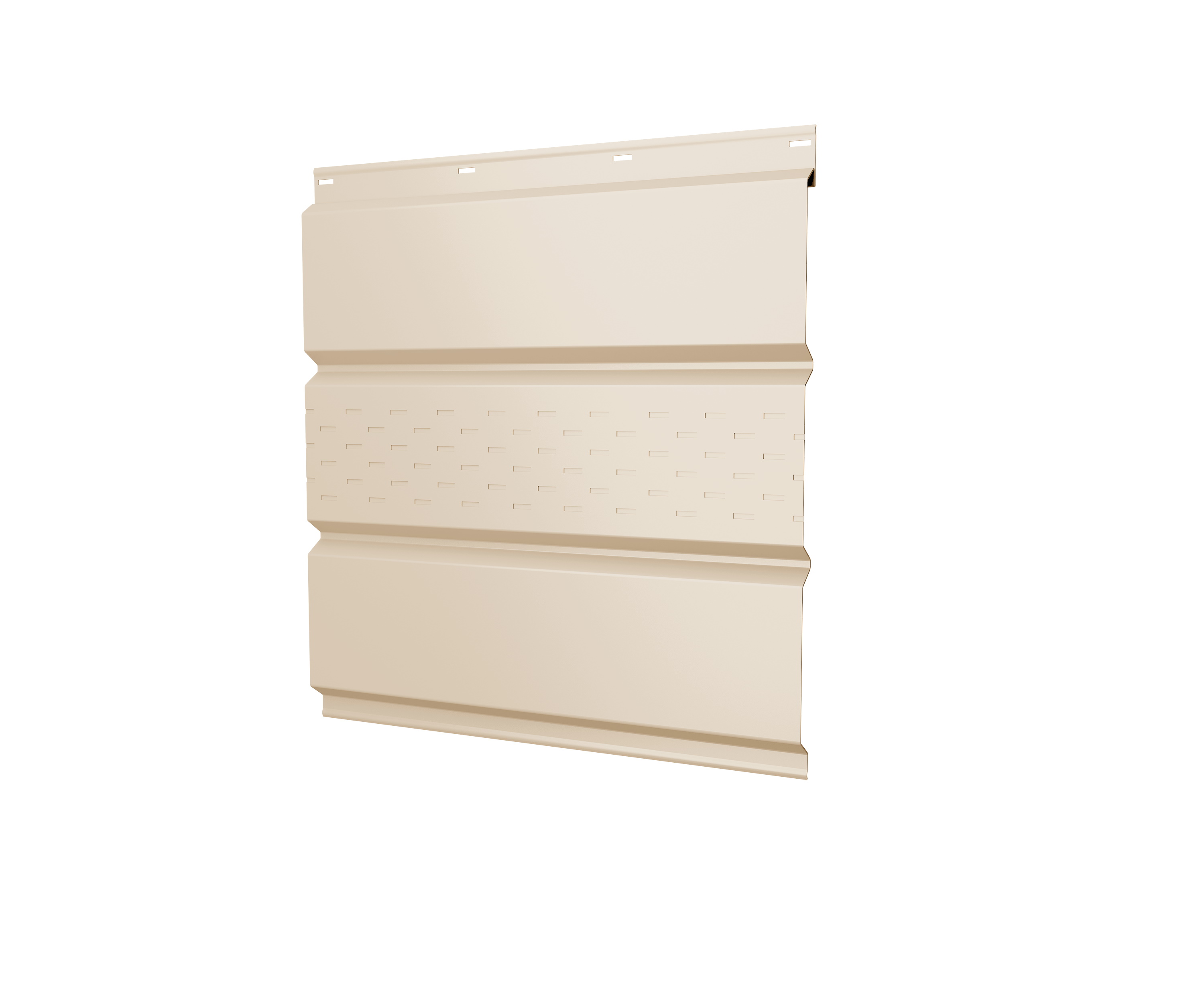 Софит металлический центральная перфорация 0,45 РЕ с пленкой RAL 1015 светлая слоновая кость (2,0м) изображение, анонсные картинки товара