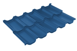 Металлочерепица ''Квинта Уно'' (''Kvinta Uno'') 0,5 Satin RAL 5005 сигнальный синий изображение, анонсные картинки товара