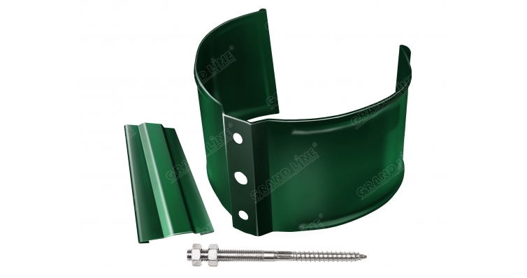 Кронштейн трубы на кирпич 90мм RAL 6005 зеленый мох изображение, анонсные картинки товара