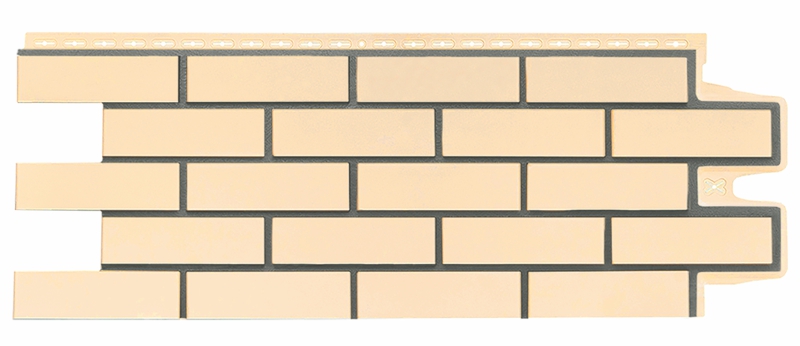 Фасадная панель Grand Line Клинкерный кирпич Design бежевый со швом RAL 7006 изображение, анонсные картинки товара