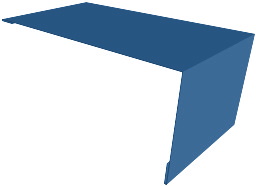 Планка мансардная 0,5 Satin с пленкой RAL 5005 сигнальный синий (3м) изображение, анонсные картинки товара