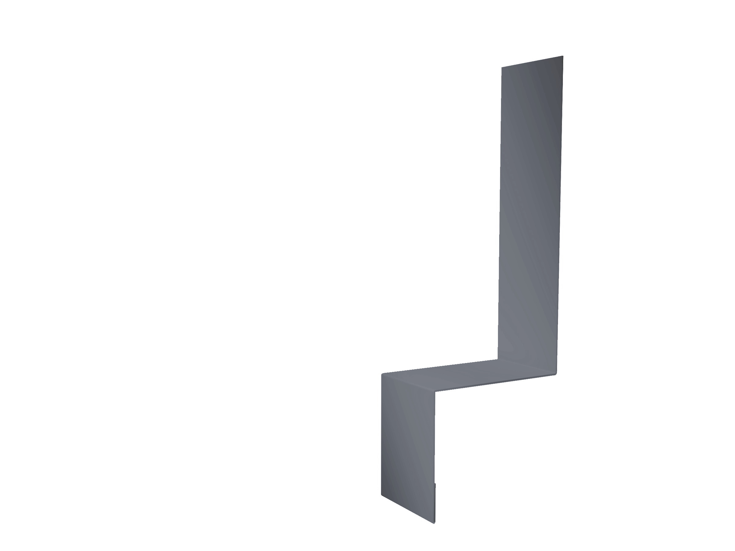 Планка примыкание боковое фальц 0,45 Drap RAL 7024 мокрый асфальт изображение, анонсные картинки товара