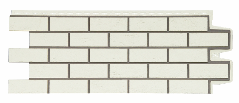 Фасадная панель Grand Line Состаренный кирпич Design молочный со швом RAL 7006 изображение, анонсные картинки товара