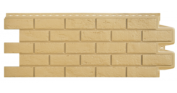 Фасадная панель Grand Line Состаренный кирпич Classic песочный изображение, анонсные картинки товара