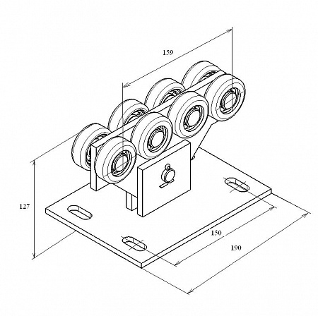 Опора ролика сдвижных ворот для балки 71х60х3.5 мм изображение, анонсные картинки товара